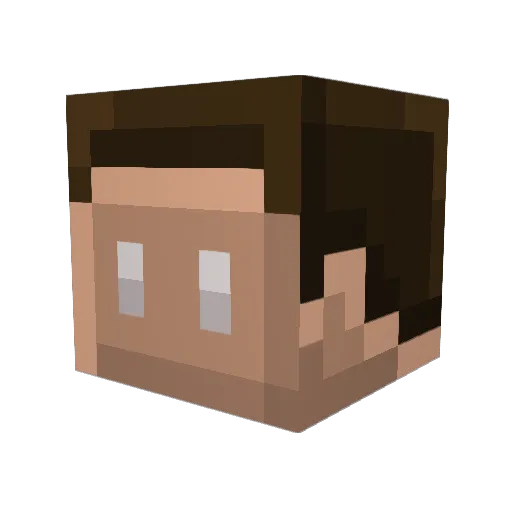 gasbs Minecraft avatar head, 3D render