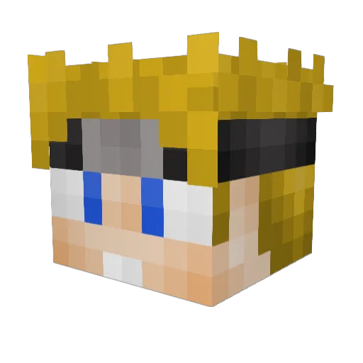 gasgranate Minecraft avatar head, 3D render
