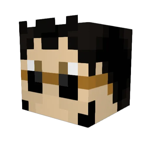 gashaj_f Minecraft avatar head, 3D render