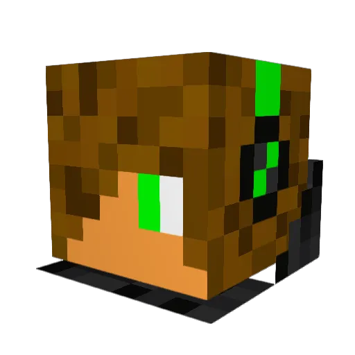 gasjg Minecraft avatar head, 3D render