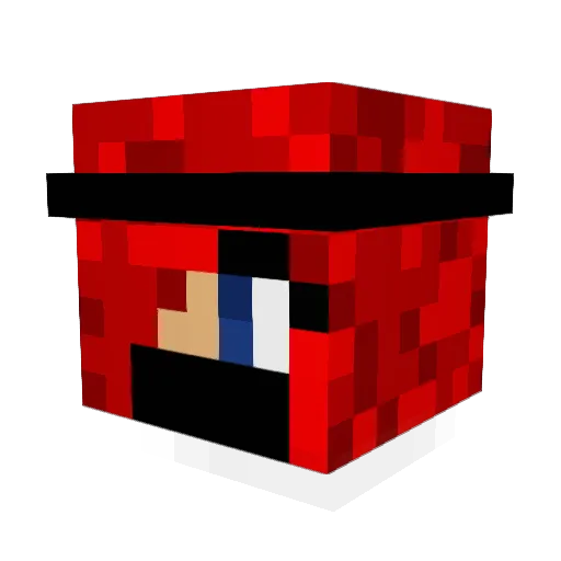 gasmaskchick Minecraft avatar head, 3D render