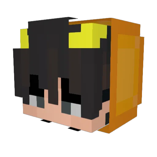 gasonna Minecraft avatar head, 3D render