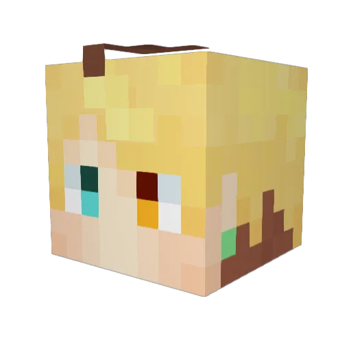gasoooh Minecraft avatar head, 3D render