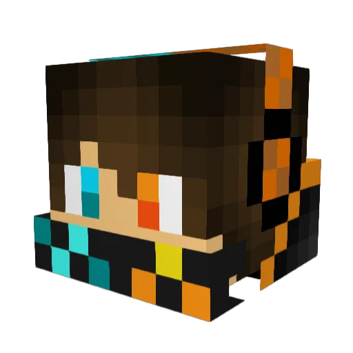 gaspar1g Minecraft avatar head, 3D render