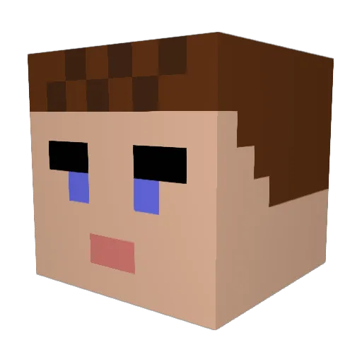 gasparrr Minecraft avatar head, 3D render