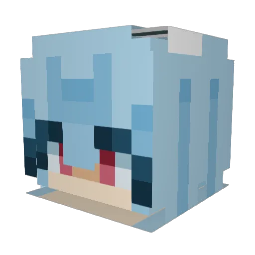 gaspge Minecraft avatar head, 3D render