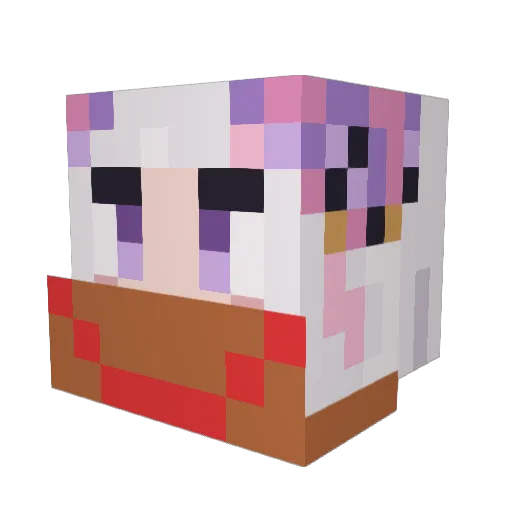 gassha Minecraft avatar head, 3D render