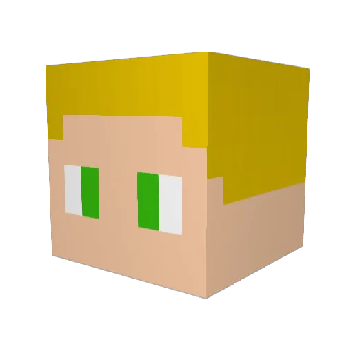 gastephano Minecraft avatar head, 3D render