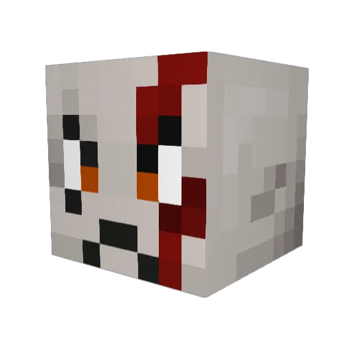 gasterdef Minecraft avatar head, 3D render