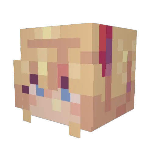 gastonqa Minecraft avatar head, 3D render