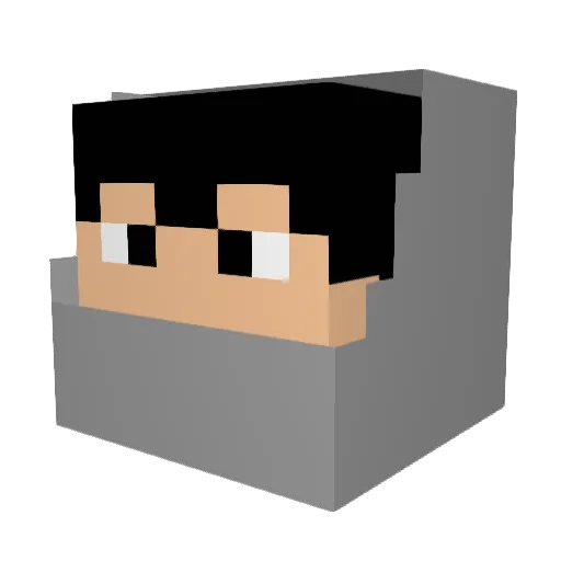 gataga35 Minecraft avatar head, 3D render