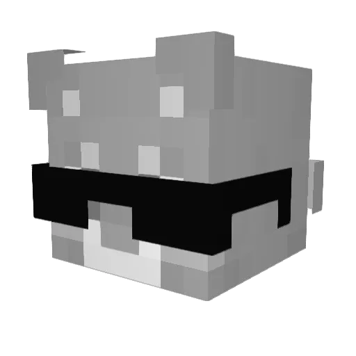gato33 Minecraft avatar head, 3D render