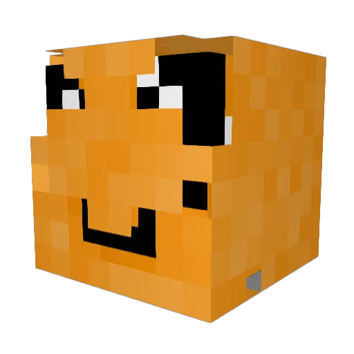 gato_queso Minecraft avatar head, 3D render