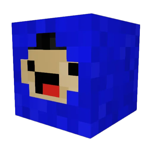gato_scratch Minecraft avatar head, 3D render