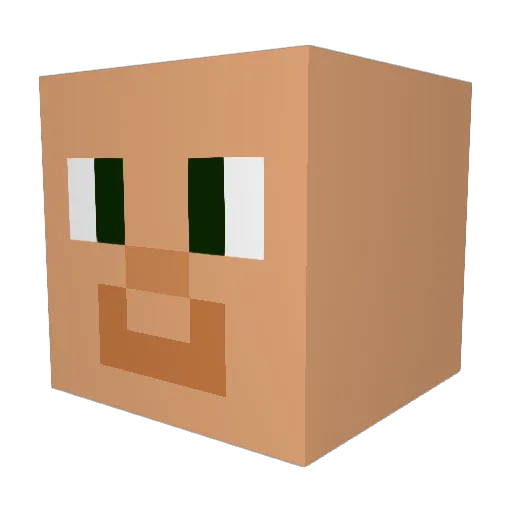 gato_vil Minecraft avatar head, 3D render
