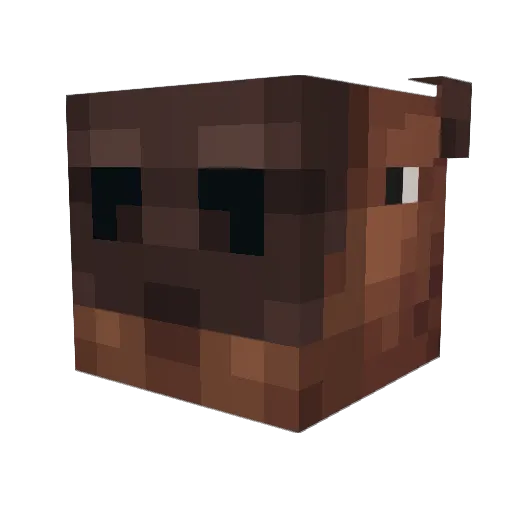 gatocomautismo Minecraft avatar head, 3D render