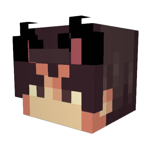 gatogamer_ Minecraft avatar head, 3D render