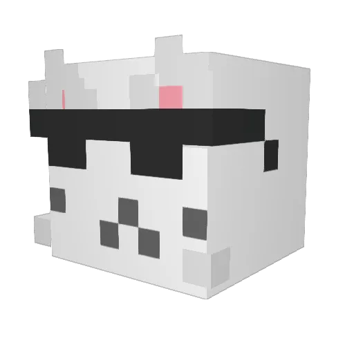 gatomiaumeow Minecraft avatar head, 3D render