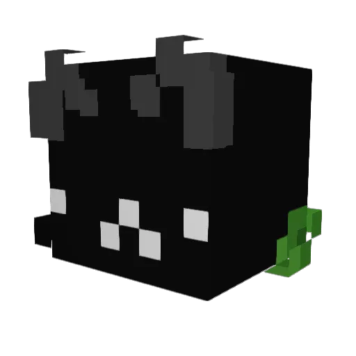 gatooBaja Minecraft avatar head, 3D render