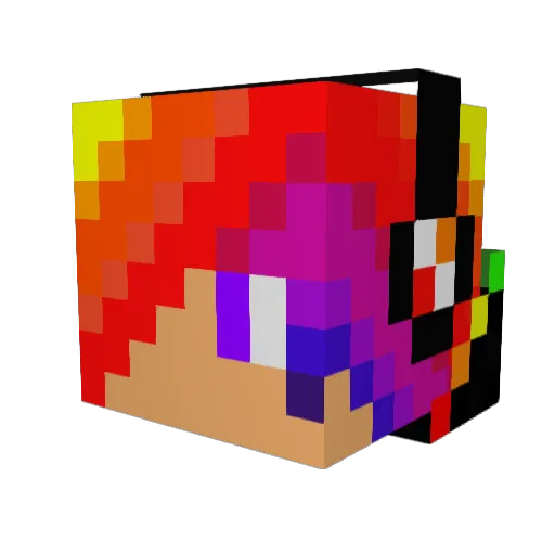 gatoradet Minecraft avatar head, 3D render