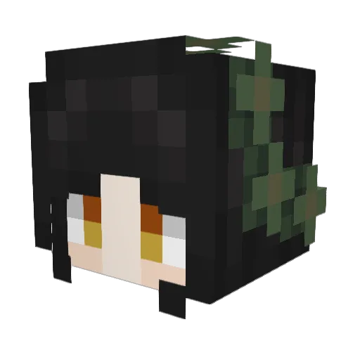 gattopollo Minecraft avatar head, 3D render