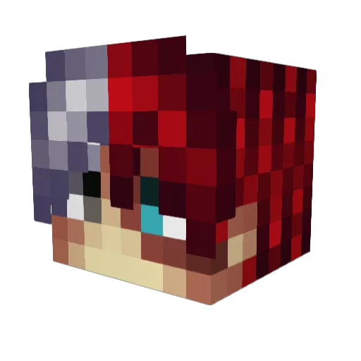 gautsilver Minecraft avatar head, 3D render