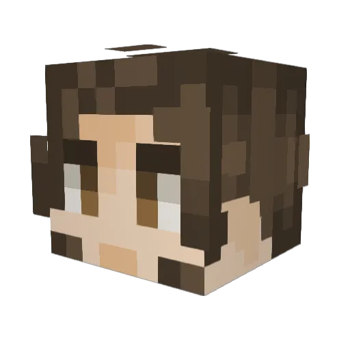 gav_0two Minecraft avatar head, 3D render