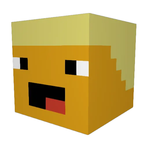 gav_24 Minecraft avatar head, 3D render