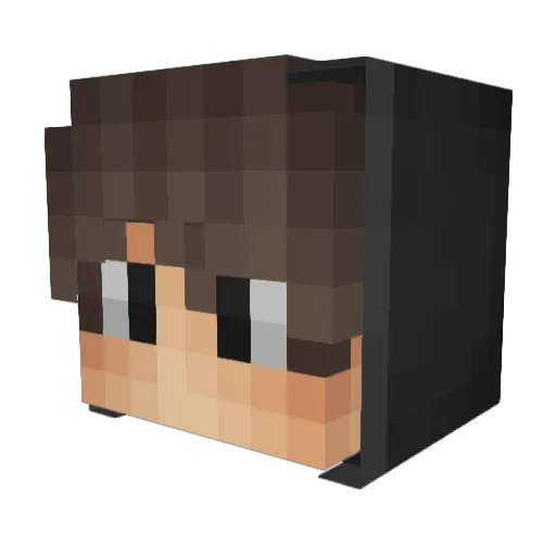 gavriXD Minecraft avatar head, 3D render