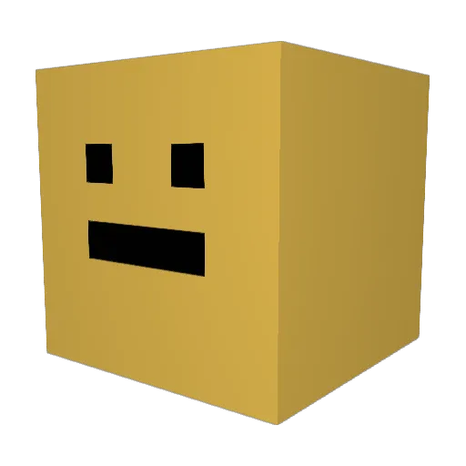 gaweu Minecraft avatar head, 3D render