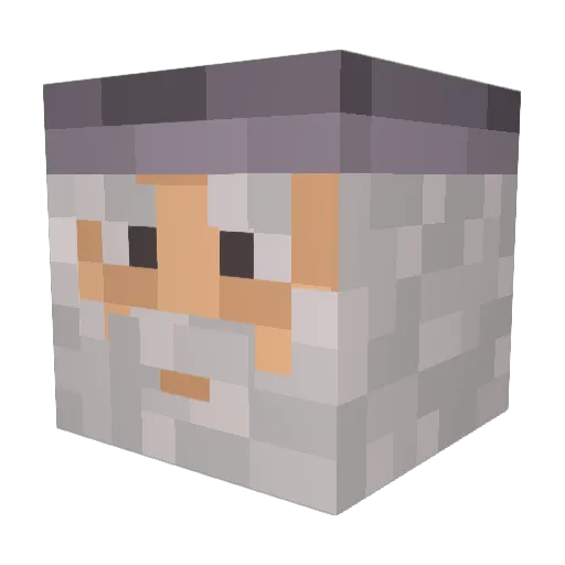 gaxlix Minecraft avatar head, 3D render
