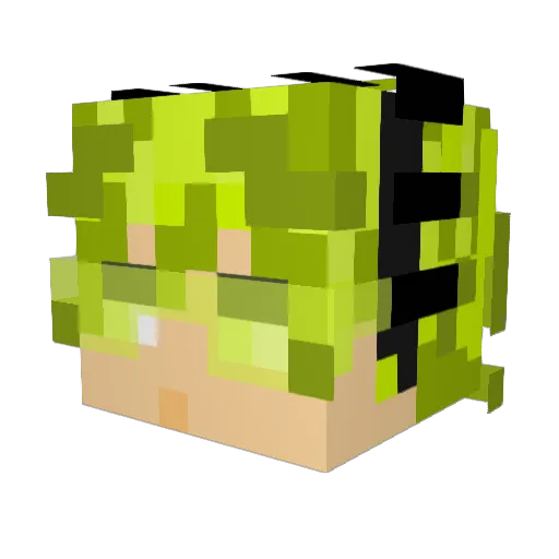 gaxlpz Minecraft avatar head, 3D render