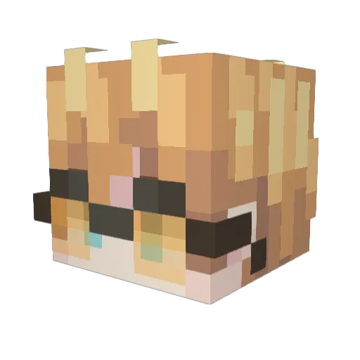 gayakechi Minecraft avatar head, 3D render