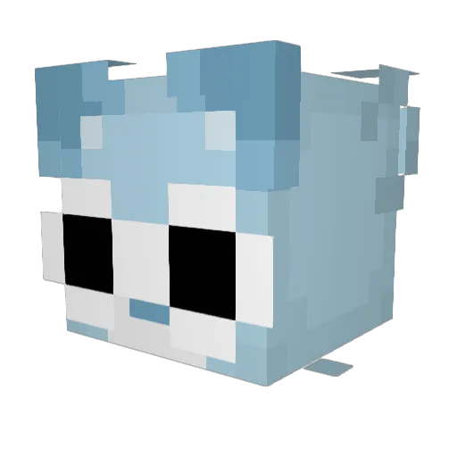 gayhat Minecraft avatar head, 3D render