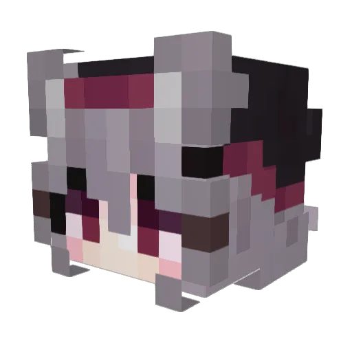 gaynoises Minecraft avatar head, 3D render