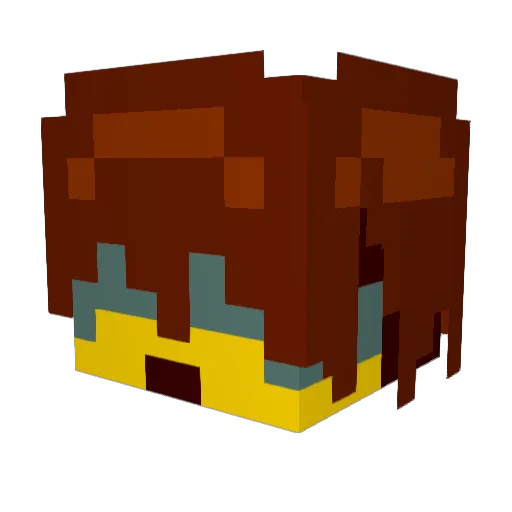 gaynpc Minecraft avatar head, 3D render