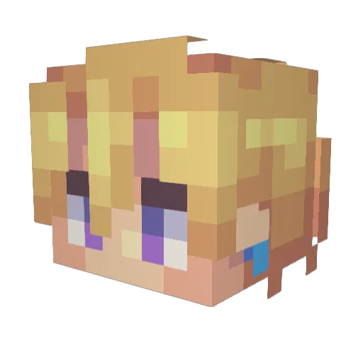 gaypikmin Minecraft avatar head, 3D render