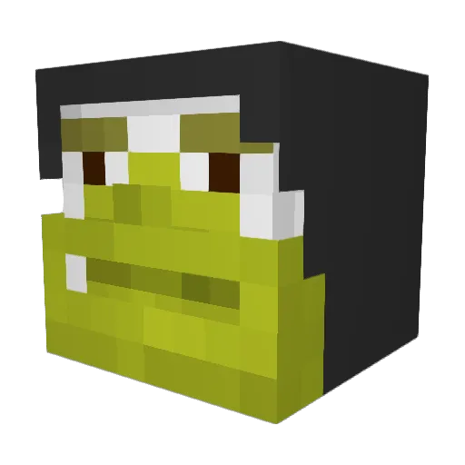 gayshat Minecraft avatar head, 3D render