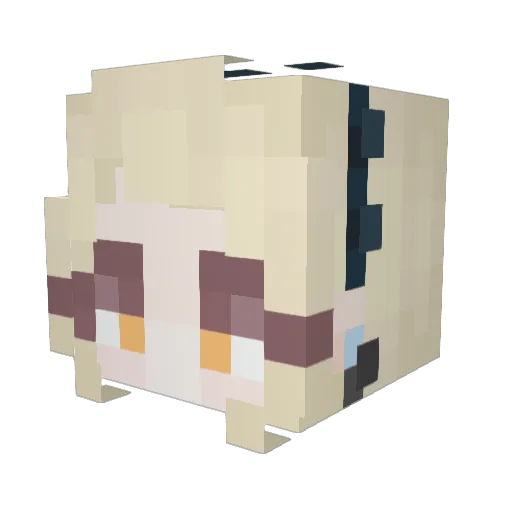 gayss Minecraft avatar head, 3D render