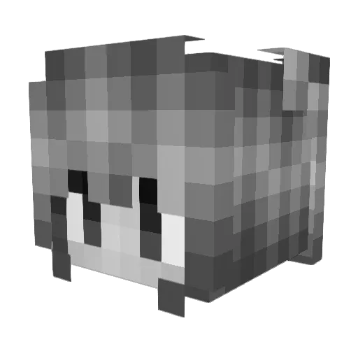 gazei Minecraft avatar head, 3D render