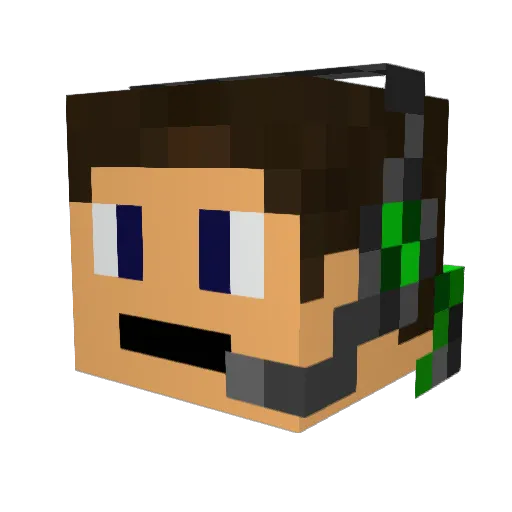 gazellite Minecraft avatar head, 3D render
