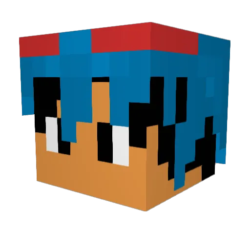 gbDIGITALIS Minecraft avatar head, 3D render