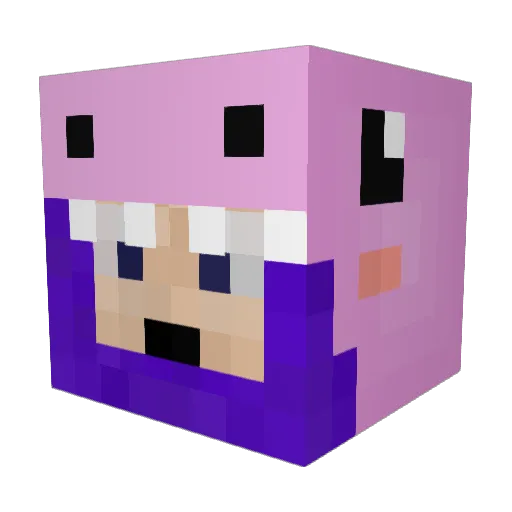 gb_g Minecraft avatar head, 3D render