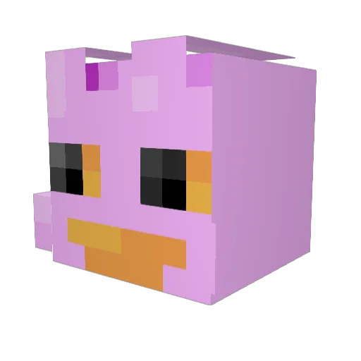 gbarnee Minecraft avatar head, 3D render