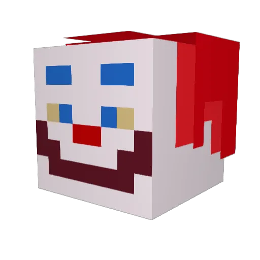 gbehfutko Minecraft avatar head, 3D render
