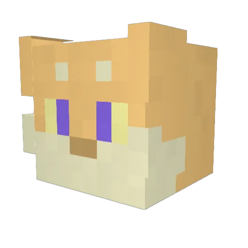 gbits Minecraft avatar head, 3D render