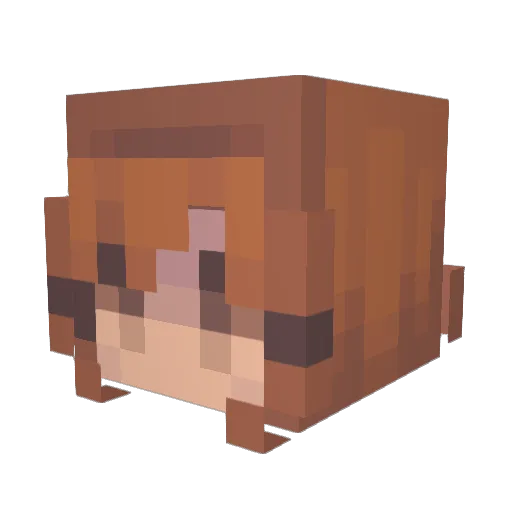 gblues Minecraft avatar head, 3D render