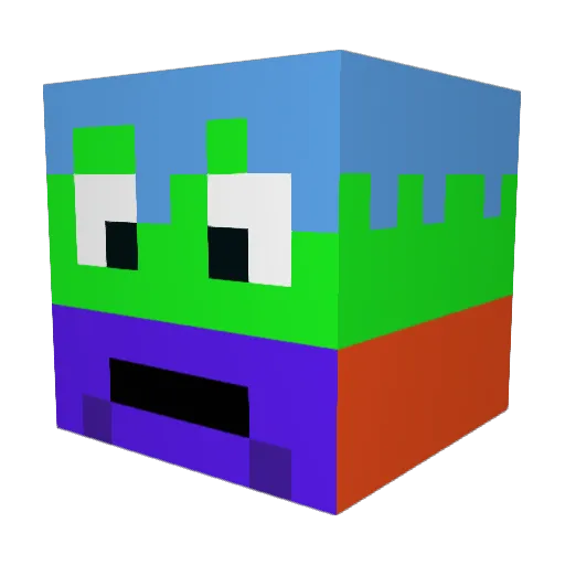 gbox3d Minecraft avatar head, 3D render