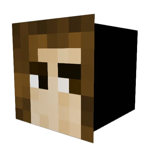 gbrllryn Minecraft avatar head, 3D render