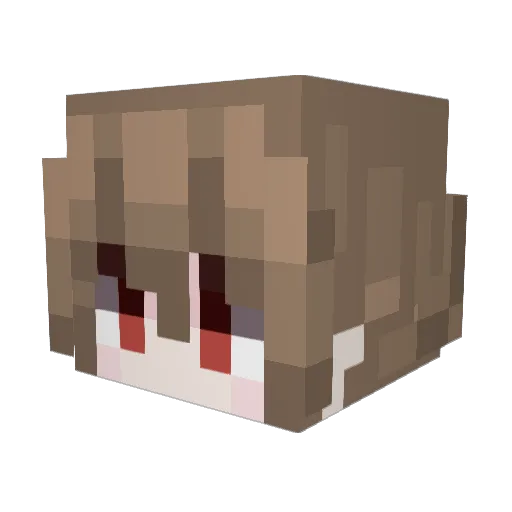 gbrrrl Minecraft avatar head, 3D render